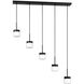 Nuon 5 Light 37.8 inch Black Black Bar Ceiling Light