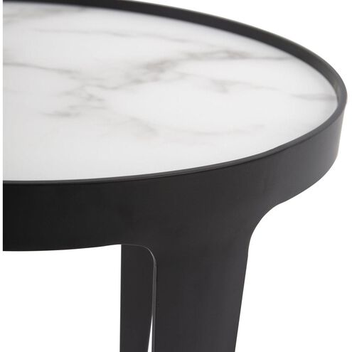 Costa 22 X 20.5 inch Black/White Side Table