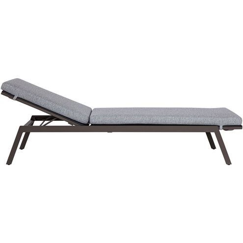 Bea 77 inch Textured Charcoal Gray Outdoor Pool Chaise Cushion