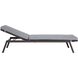 Bea 77 inch Textured Charcoal Gray Outdoor Pool Chaise Cushion