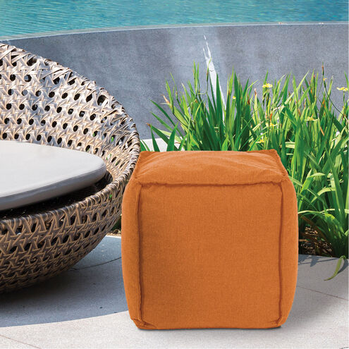 Pouf 18 inch Seascape Canyon Outdoor Square Ottoman with Cover