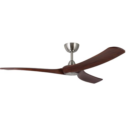 Williwaw 60 inch Brushed Nickel with Acacia Blades Ceiling Fan
