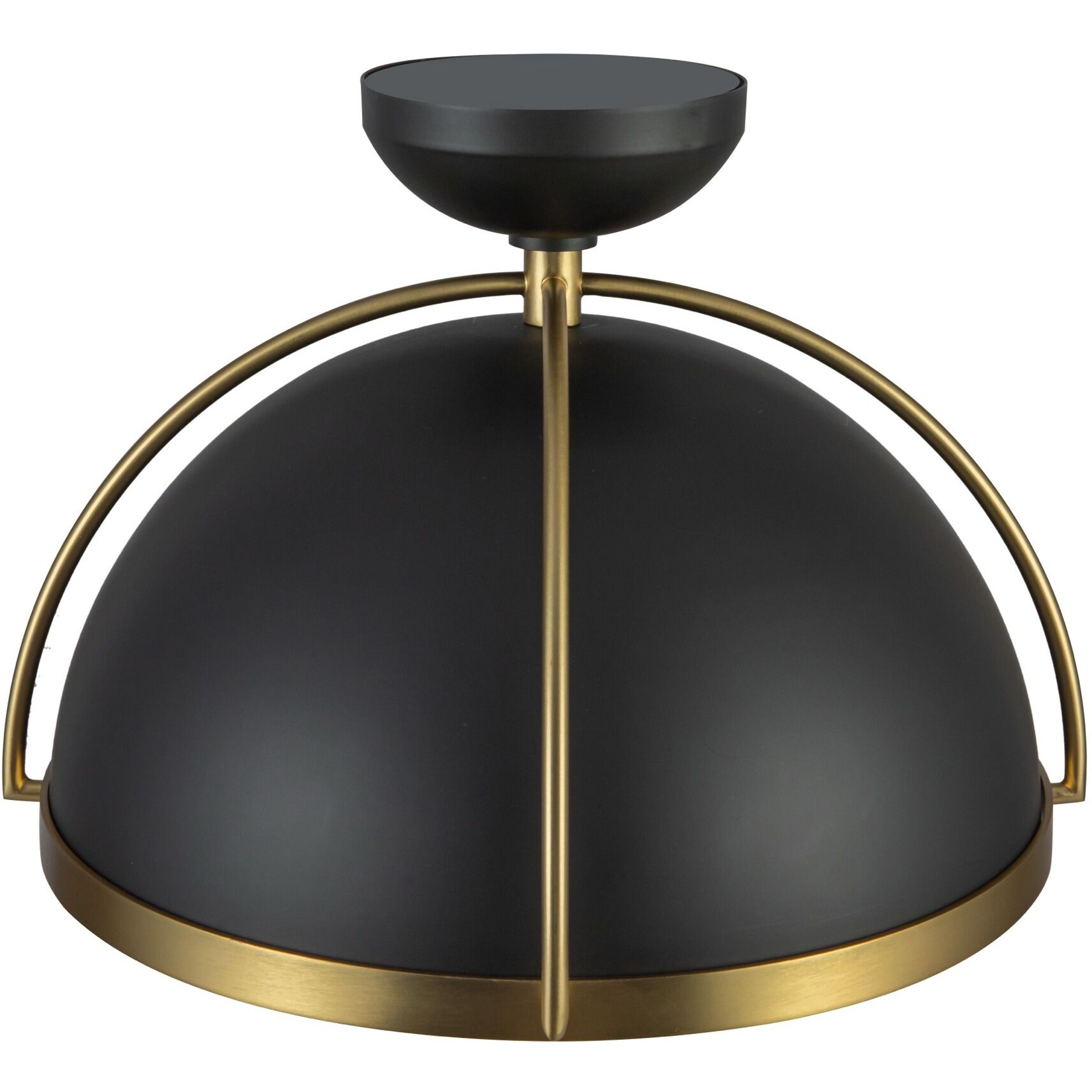 Dahlia 1 Light 17.62 inch Black and Brushed Brass Pendant Ceiling Light