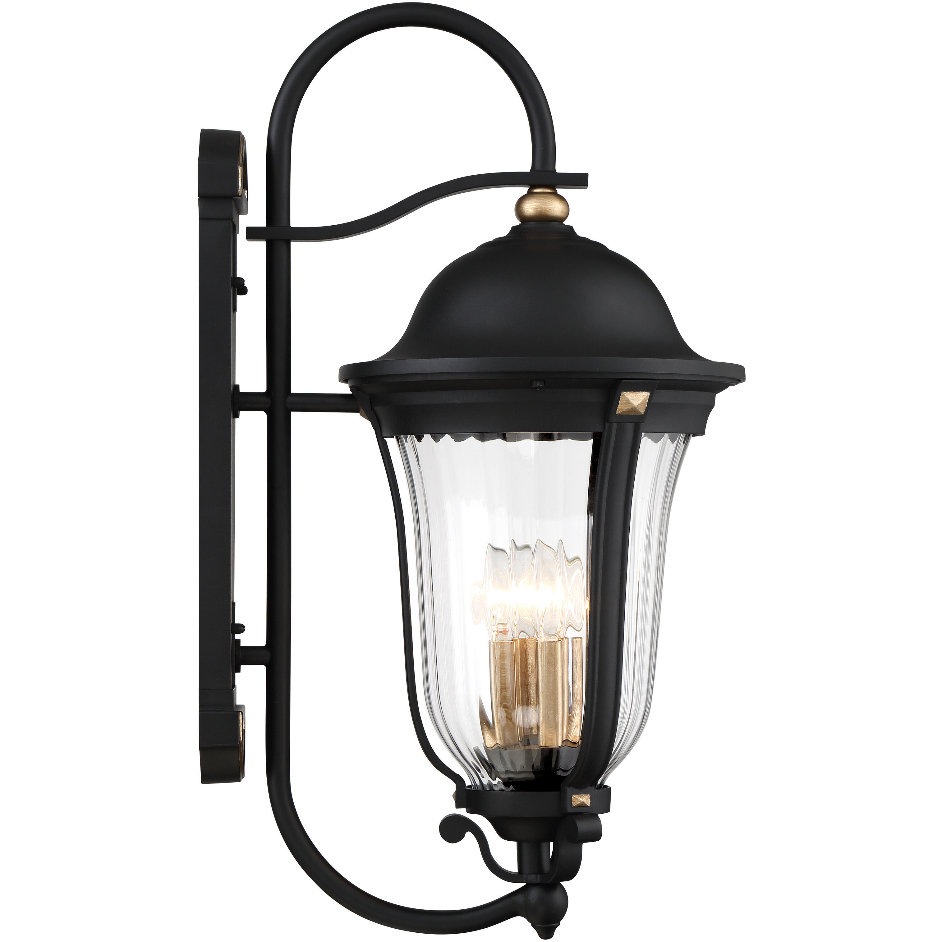 Peale Street 4 Light 28 inch Sand Coal And Vermeil Gold Outdoor Wall Mount, Great Outdoors