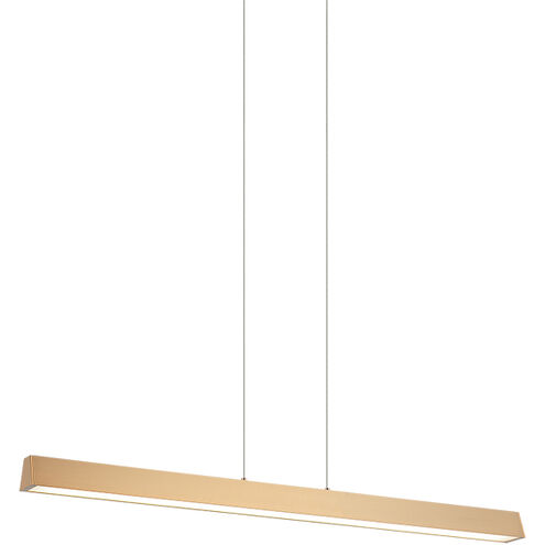 Isosceles LED 2 inch Aged Gold Brass Chandelier Ceiling Light