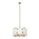 Aliform 8 Light 28 inch Oxidized Gold Leaf Pendant Ceiling Light