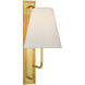 Amber Lewis Rui LED 8 inch Hand-Rubbed Antique Brass Tall Sconce Wall Light