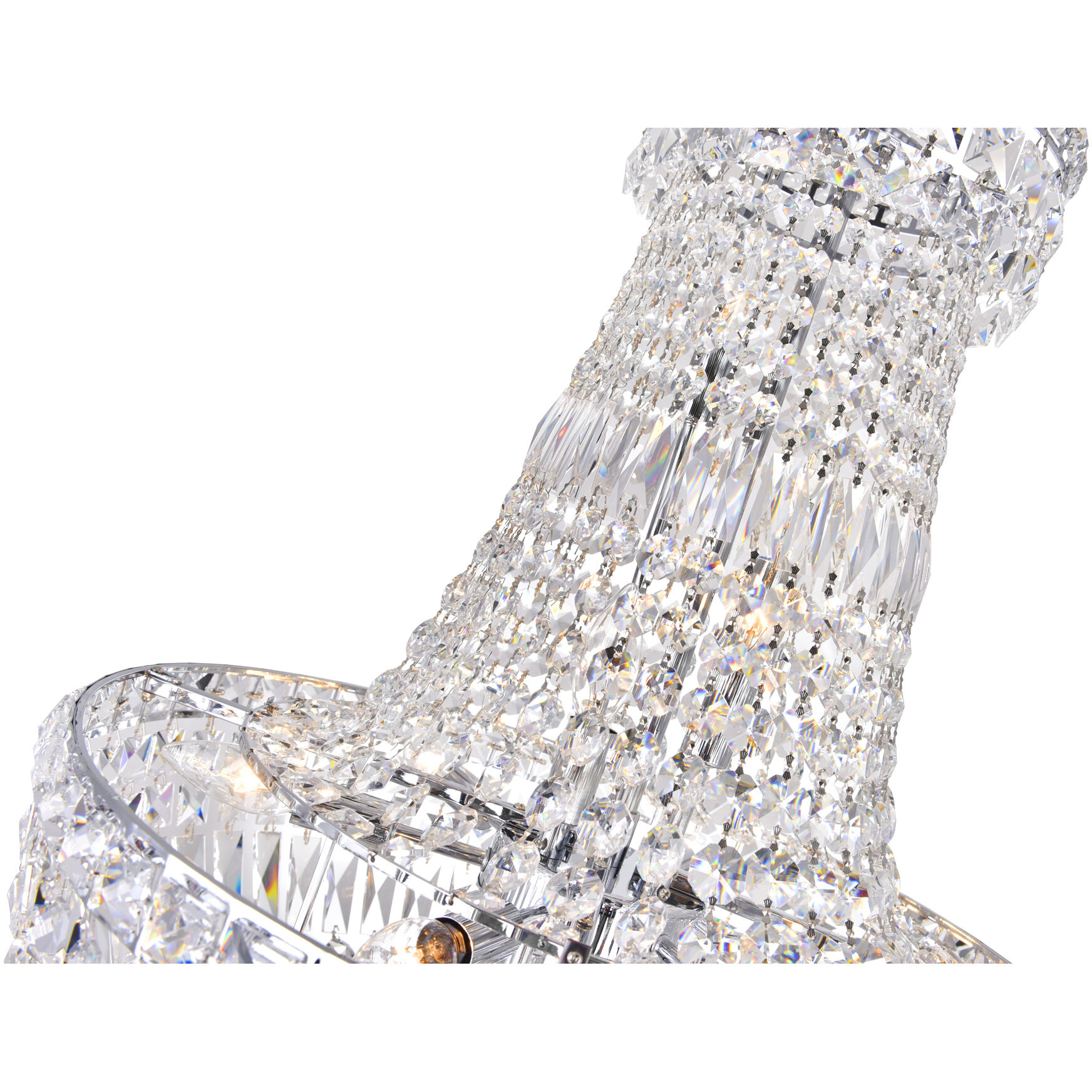 Stefania 13 Light 22 inch Chrome Down Chandelier Ceiling Light