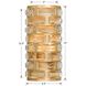 Meridian 4 Light 6.5 inch Antique Gold ADA Sconce Wall Light