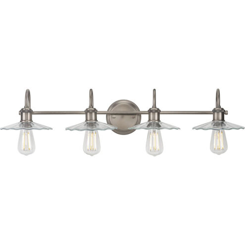 Fayette 4 Light 34.5 inch Antique Nickel Bath Vanity Wall Light