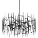 Attingham 6 Light 31.25 inch Satin Black Chandelier Ceiling Light