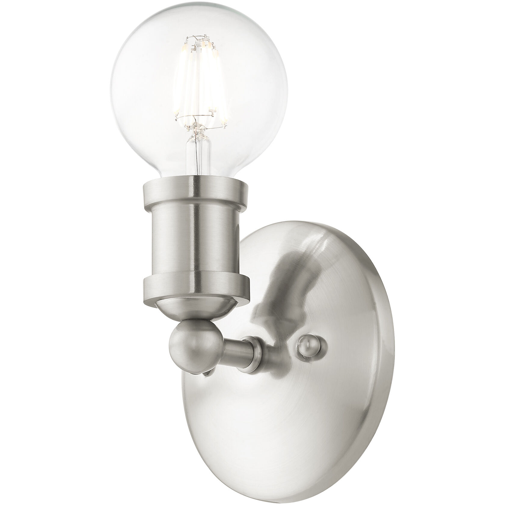 Lansdale 1 Light 5 inch Brushed Nickel Single Vanity Sconce Wall Light, Single