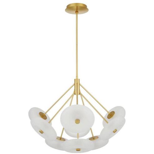 Helios 9 Light 41 inch Antique Brass Chandelier Ceiling Light