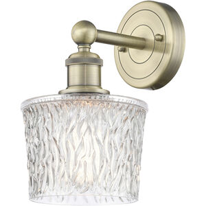 Niagra 1 Light 6.5 inch Antique Brass and Clear Sconce Wall Light