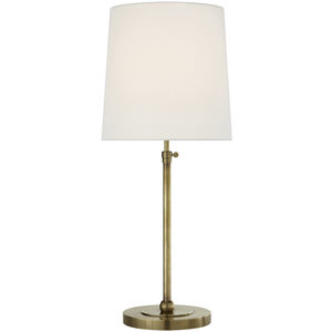 Thomas O'Brien Bryant 27.5 inch 60 watt Hand-Rubbed Antique Brass Table Lamp Portable Light in Linen, Large