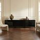 Weston 117 X 20.5 inch Hand Rubbed Black with Light Brown Sideboard, Extra Large