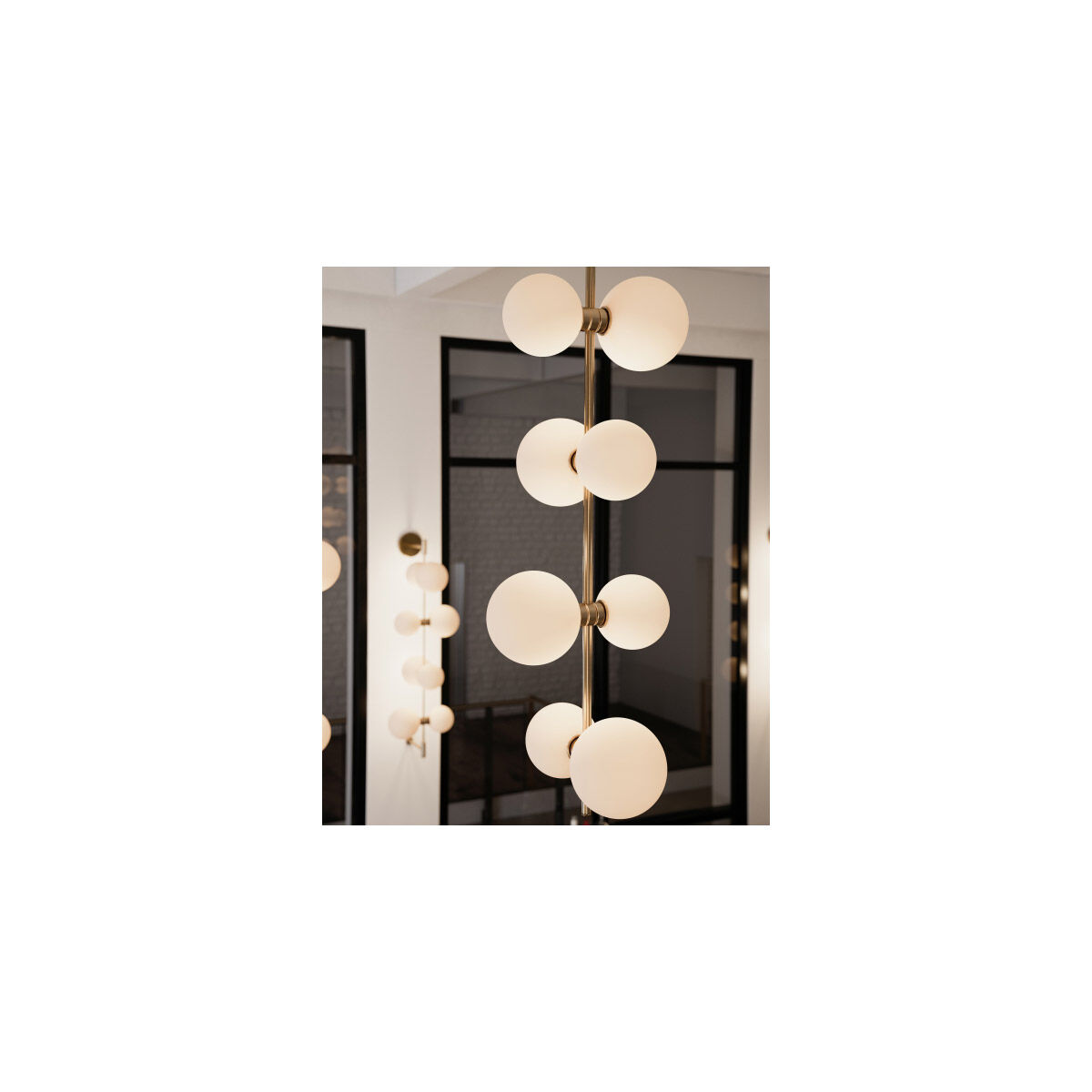 Sean Lavin ModernRail LED 12.8 inch Aged Brass Wall Light in 24V Surface Canopy, Glass Cylinders, Integrated LED