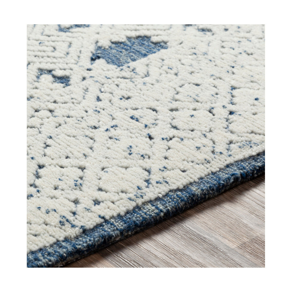 Louvre 36 X 24 inch Dark Blue Rug in 2 x 3, Rectangle