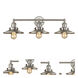 English Pub Vanity Light Wall Light in Brushed Nickel, Satin Nickel