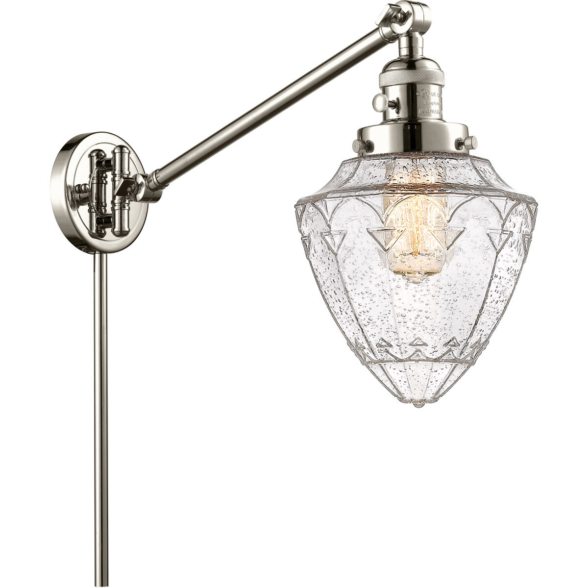 Franklin Restoration Bullet 20 inch 60.00 watt Polished Nickel Swing Arm Wall Light