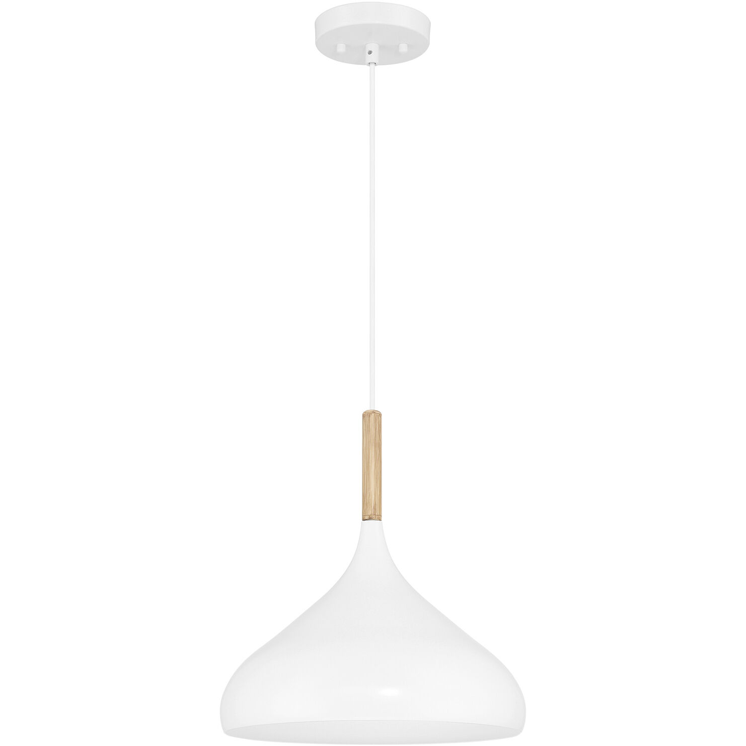 Olivia LED 13 inch White and Natural Pendant Ceiling Light