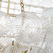 Julie Neill Talia LED 56.25 inch Gild and Clear Swirled Glass Chandelier Ceiling Light