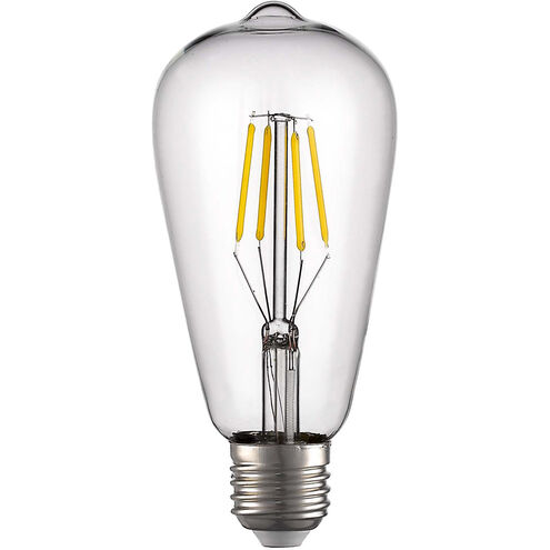 Vintage LED ST64 Medium Base 6 watt 120V 2700K LED Light Bulb, 90 CRI 600 Lumens