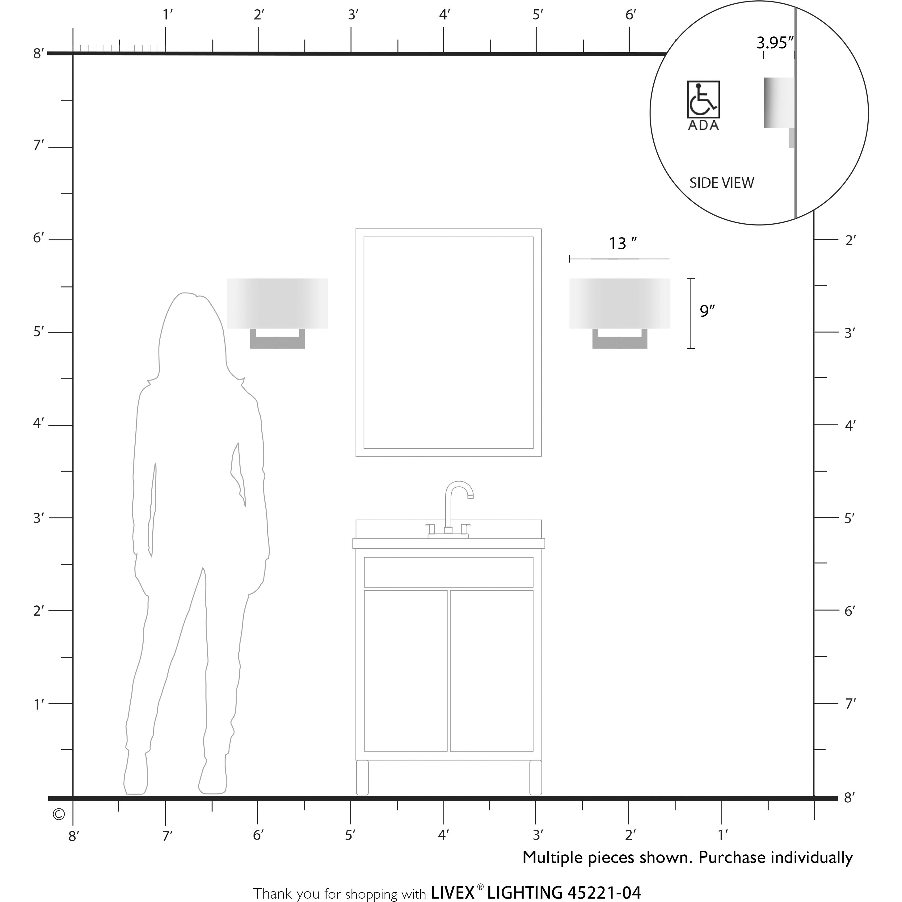 Allison Wall Sconce Wall Light in Black, Medium