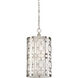 Wildwood 3 Light 12 inch Nickel/Off White Pendant Ceiling Light