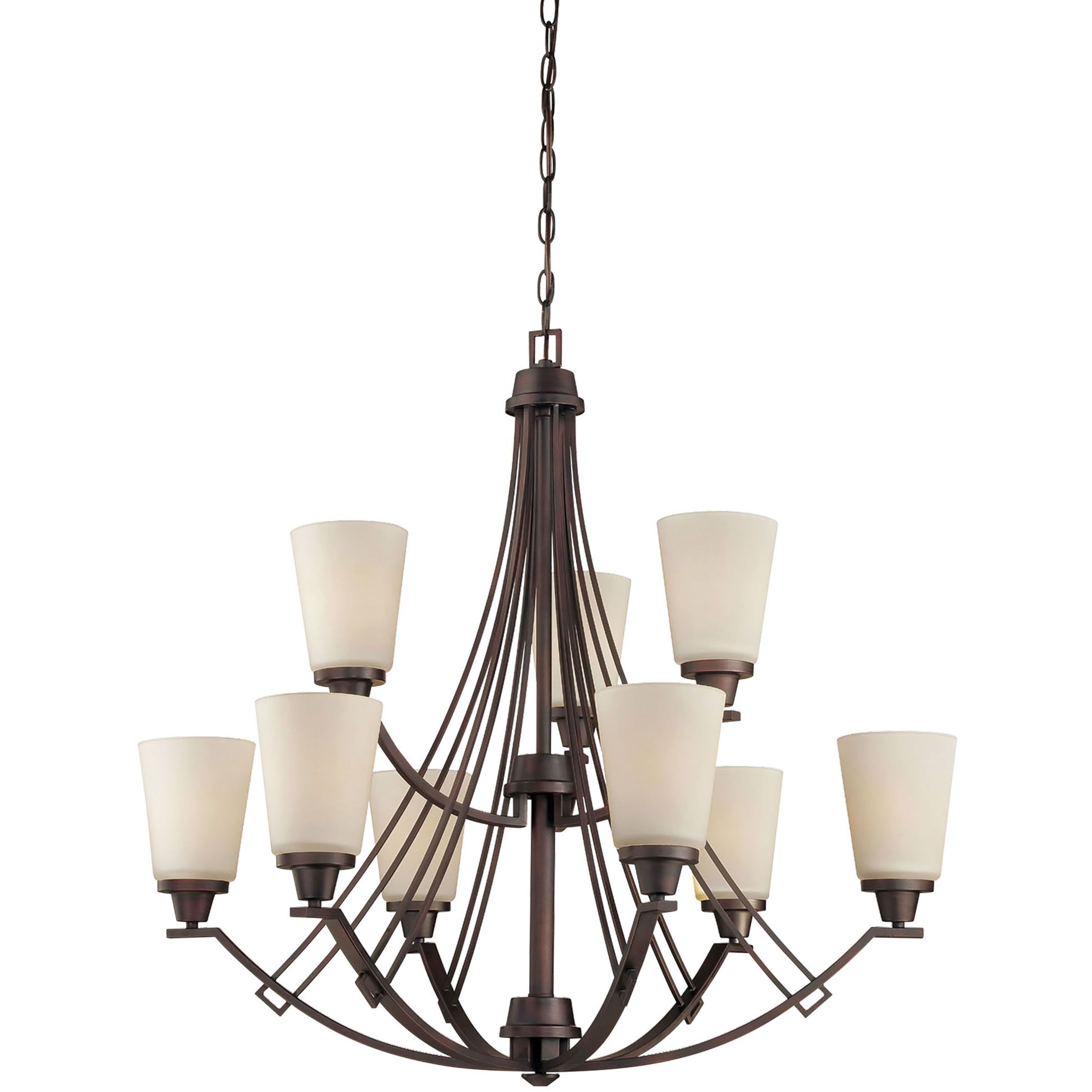 Wright 9 Light 33 inch Espresso Chandelier Ceiling Light