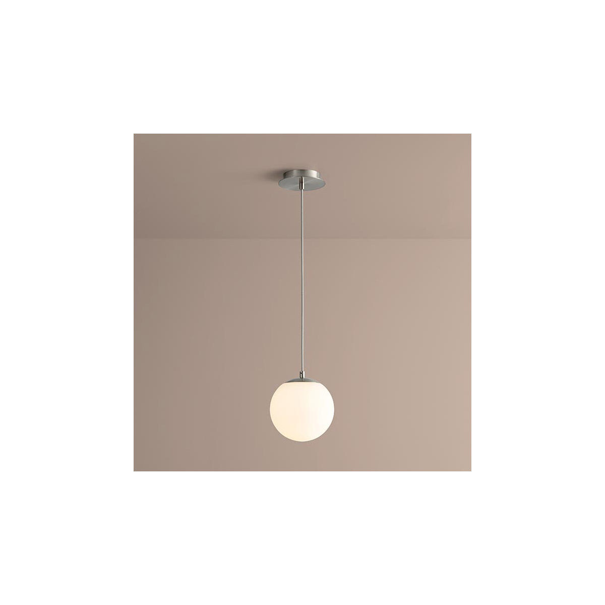 Luna LED 8 inch Satin Nickel Pendant Ceiling Light in 3000K