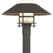 Henry 1 Light 15.8 inch Coastal Natural Iron and Coastal Dark Smoke Outdoor Post Light in Coastal Natural Iron/Coastal Dark Smoke, Opal