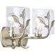 Calla 2 Light 14.75 inch White Gold Vanity Light Wall Light