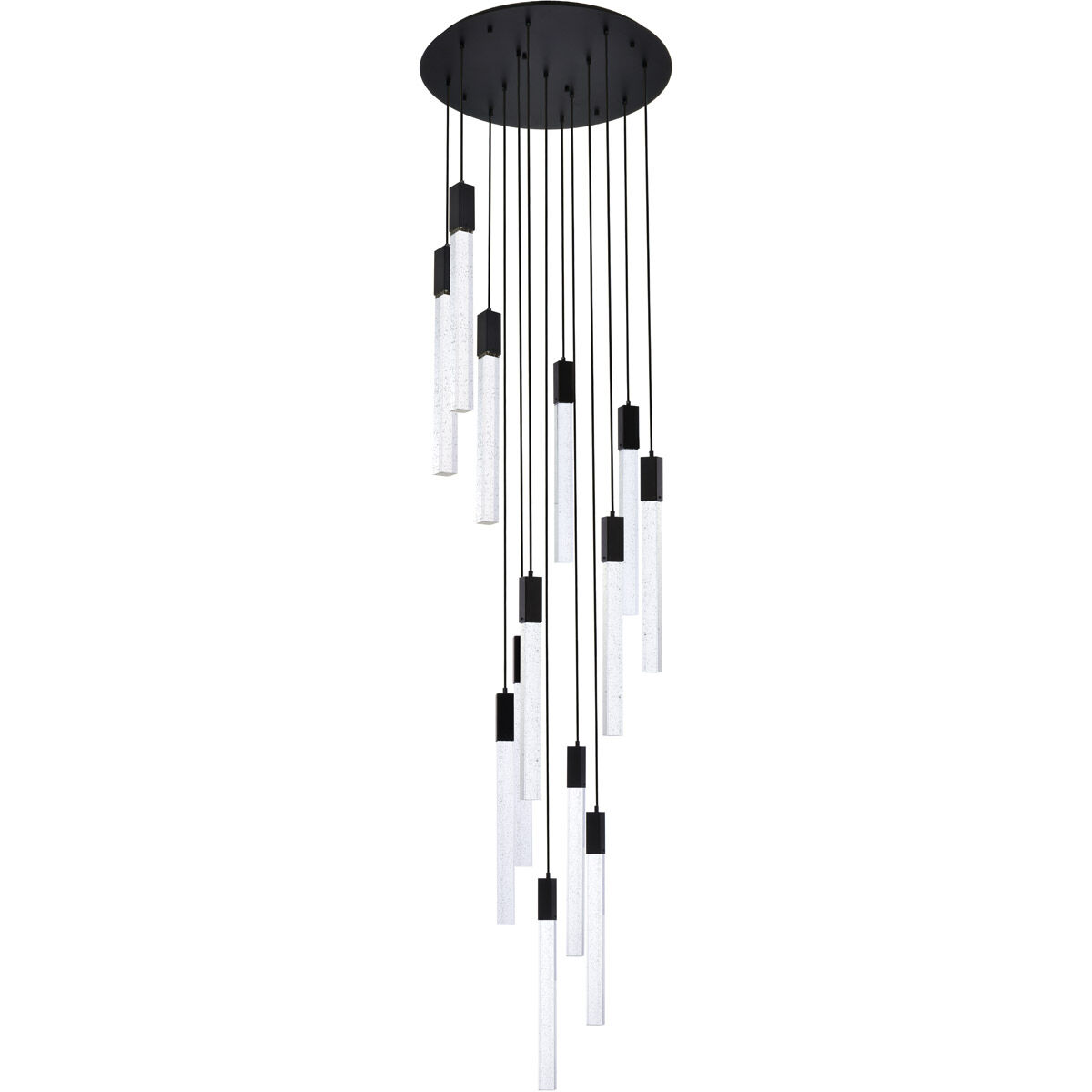Weston 13 Light 30 inch Black Pendant Ceiling Light