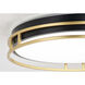 Northgate LED 16 inch Matte Black and Satin Gold Flush Mount Ceiling Light