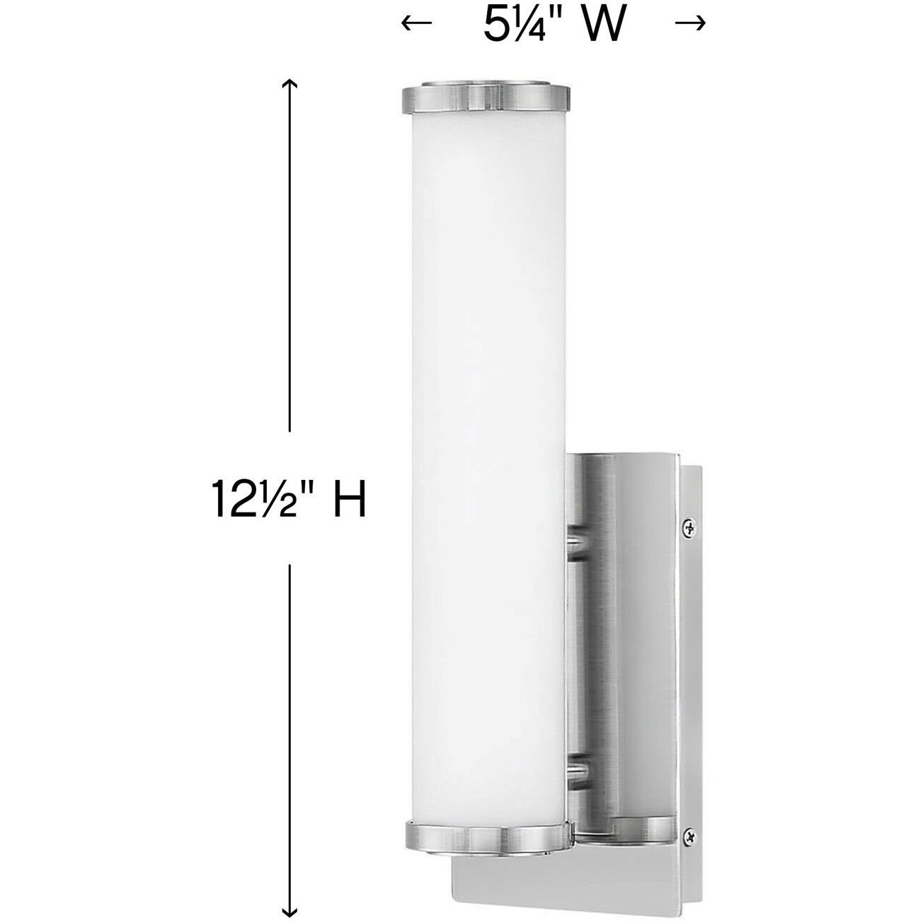 Simi LED 5 inch Brushed Nickel Bath Light Wall Light