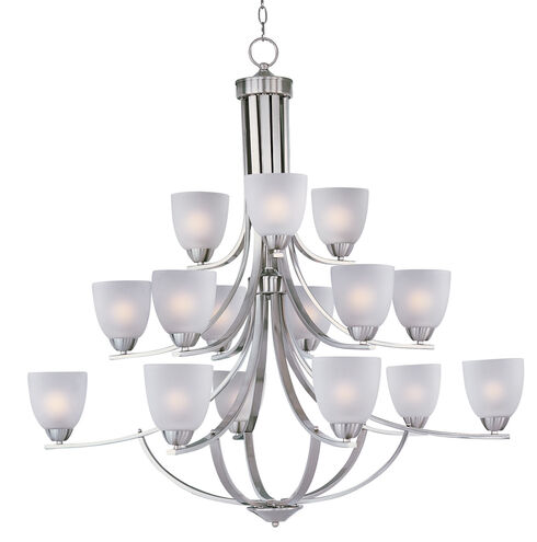 Axis 15 Light 43 inch Satin Nickel Multi-Tier Chandelier Ceiling Light