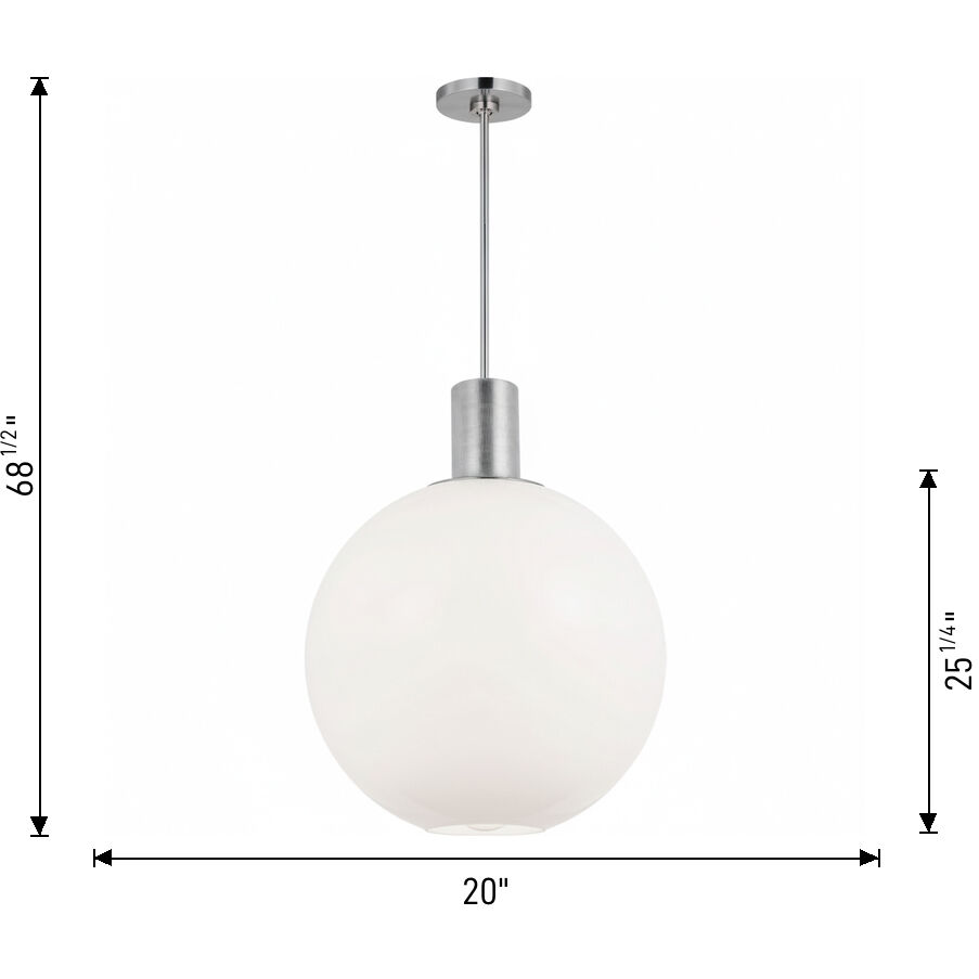 Drew & Jonathan Colewood 1 Light 20 inch Midnight Black Pendant Ceiling Light, Large