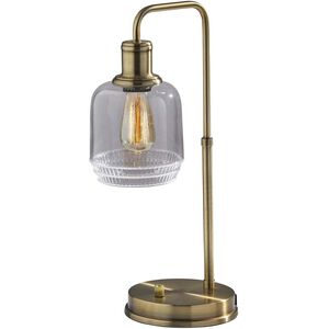 Barnett 20.5 inch 40 watt Antique Brass Table Lamp Portable Light, Simplee Adesso