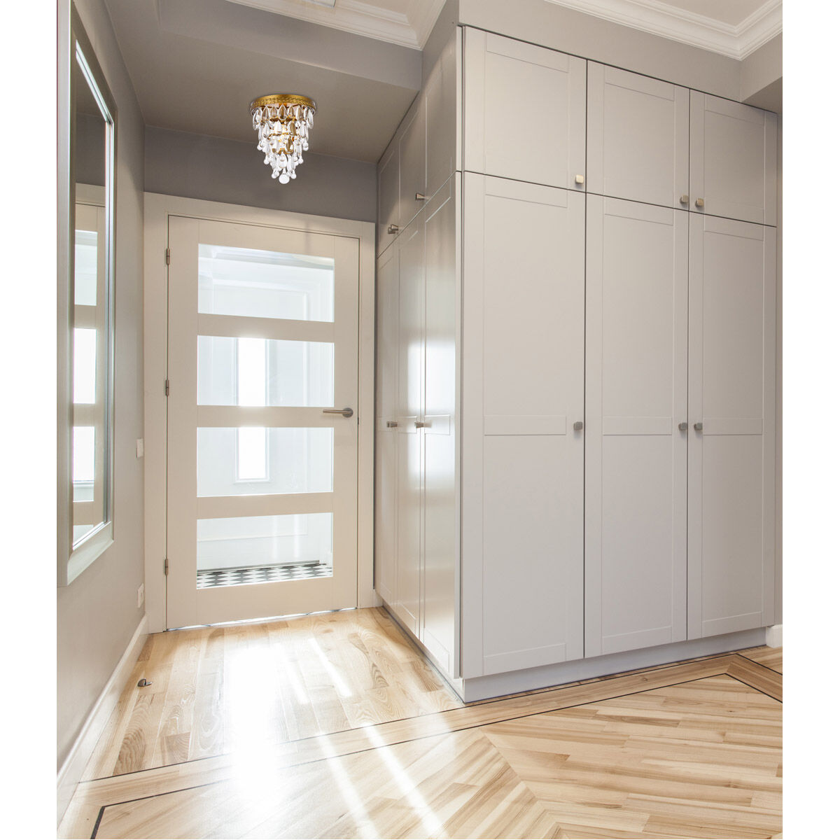 Nordic 1 Light 9 inch Brass Flush Mount Ceiling Light