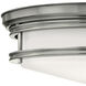 Hadley 3 Light 14 inch Antique Nickel Indoor Flush Mount Ceiling Light