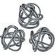Glass Knot Gray Object, Set of 3