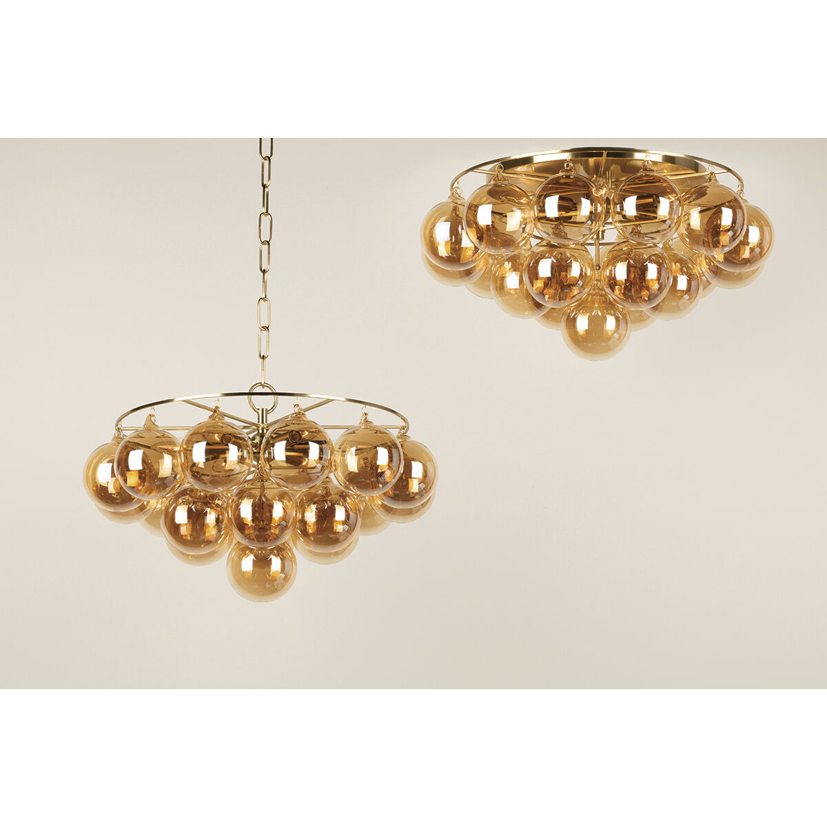 Mimi 6 Light 23 inch Aged Brass Flush Mount Ceiling Light