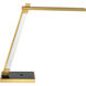 Sauvity 20.25 inch 18.00 watt Soft Brass and Coal Table Lamp Portable Light
