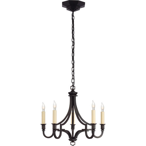 Chapman & Myers Mykonos LED 15.5 inch Aged Iron Chandelier Ceiling Light, Small