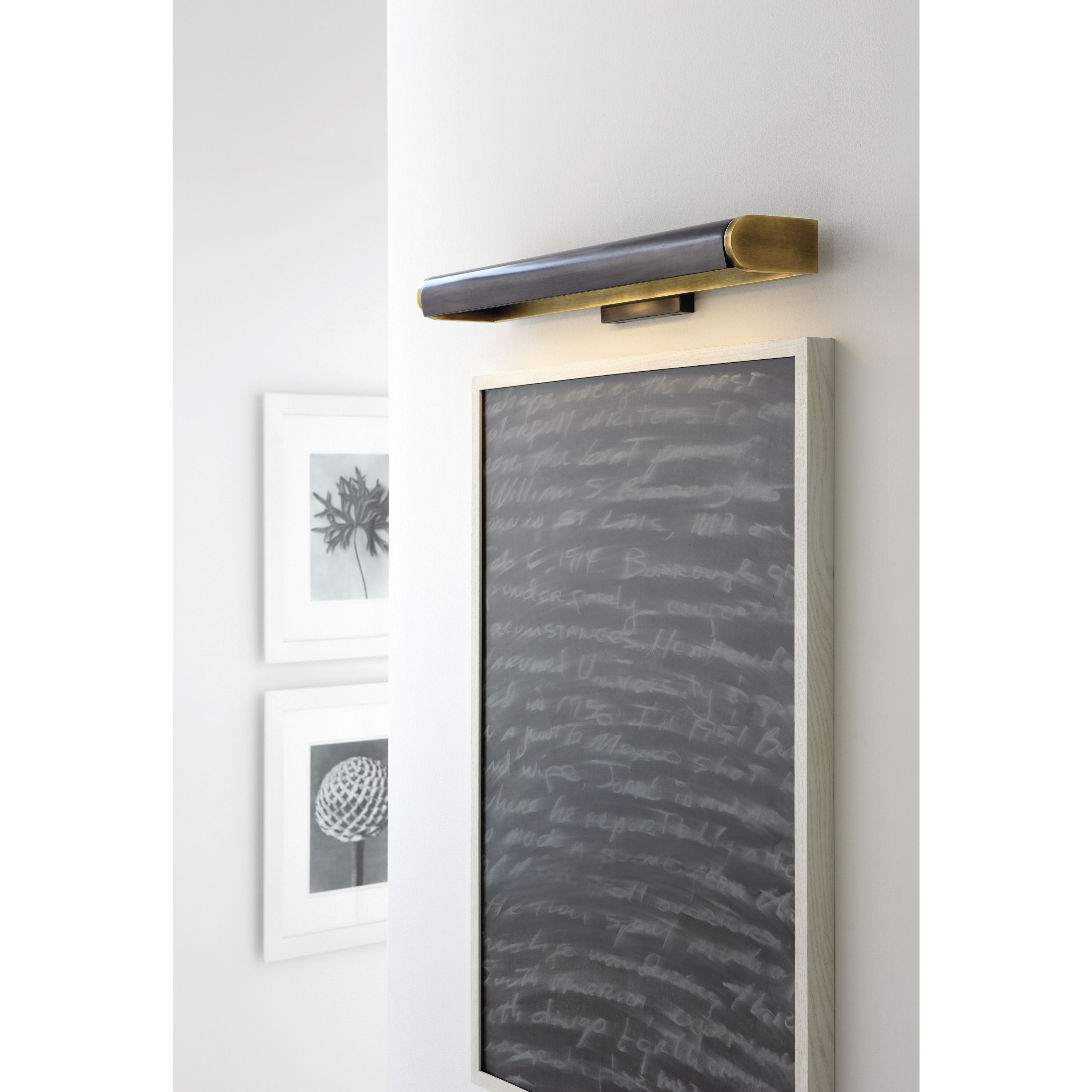 Thomas O'Brien David Art 120 watt 24 inch Antique Brass with Bronze Picture Light Wall Light in Hand-Rubbed Antique Brass and Bronze