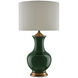 Lilou 32 inch 150 watt Green/Antique Brass Table Lamp Portable Light