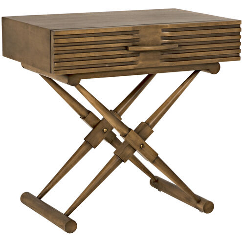 Zanta 28 X 28 inch Saddle Brown Side Table