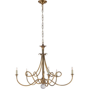 Visual Comfort Eric Cohler Double Twist 5 Light 36 inch Hand-Rubbed Antique Brass Chandelier Ceiling Light SC5005HAB - Open Box