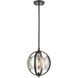Oriah 1 Light 10 inch Matte Black Mini Pendant Ceiling Light